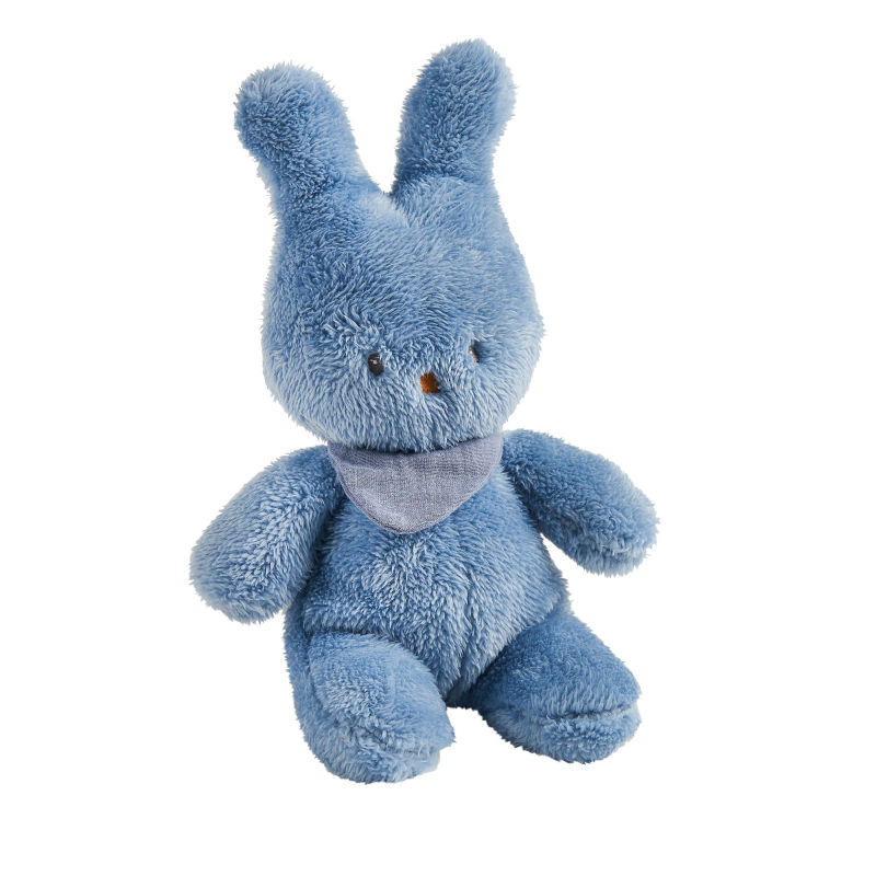  - tipidou - peluche lapin bleu 30 cm 